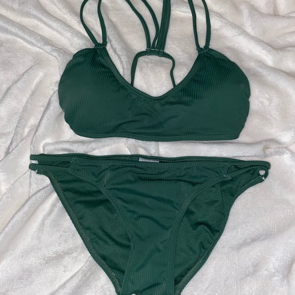 Xhilaration Swim Xhilaration Ribbed Jungle Green Bikini Poshmark